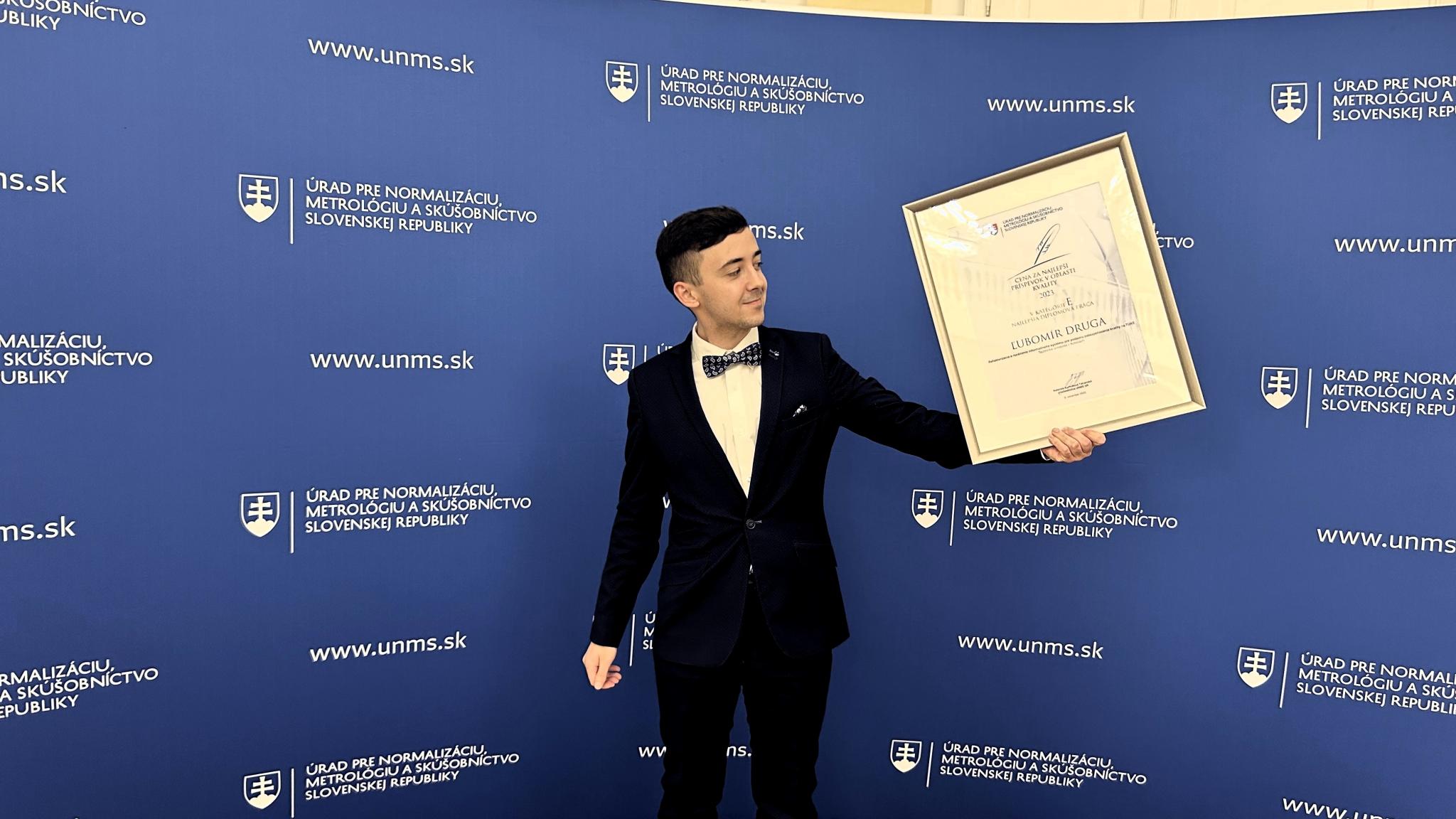 Lubo Druga vyhercom Ceny za najlepsi prispevok v oblasti kvality