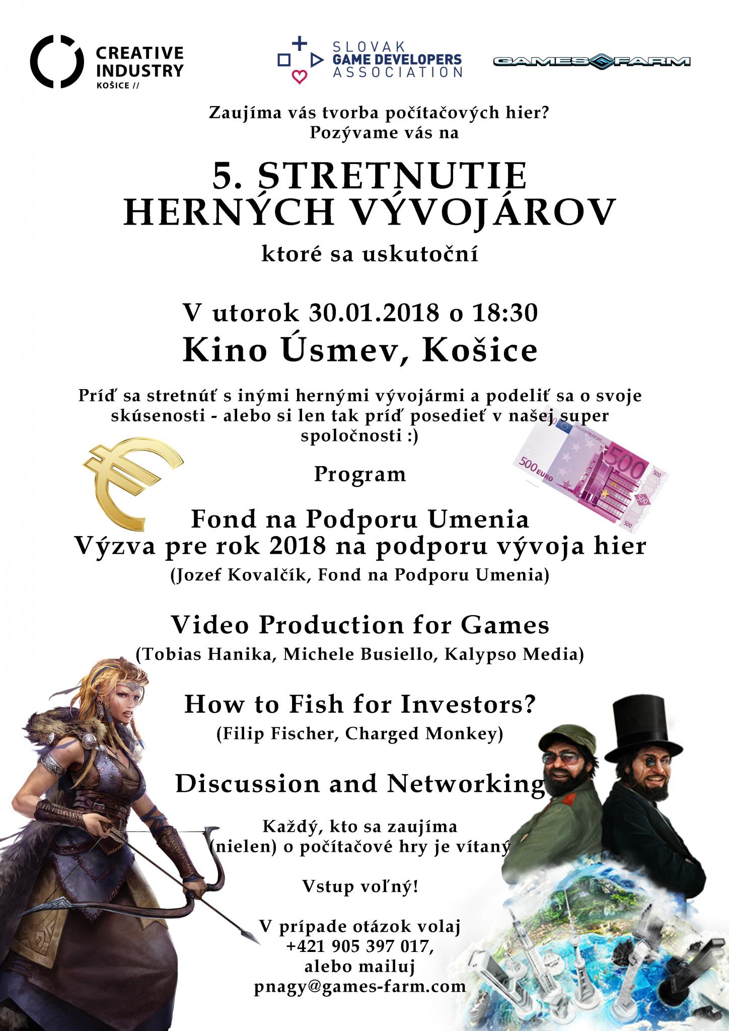 Letáčik 5. stretnutie herných vývojárov Letáčik 5. stretnutie herných vývojárov