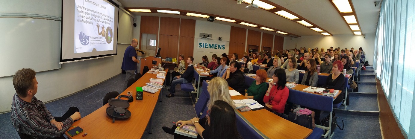 Seminár Virtuálno-realitné technológie súčasnosti a vzdelávanie postihnutých ľudí v priestoroch KPI FEI TU Košice